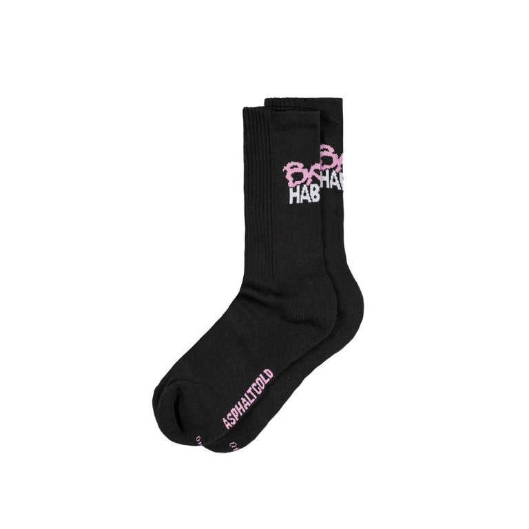 Bad Habits Running Socks - L / Black
