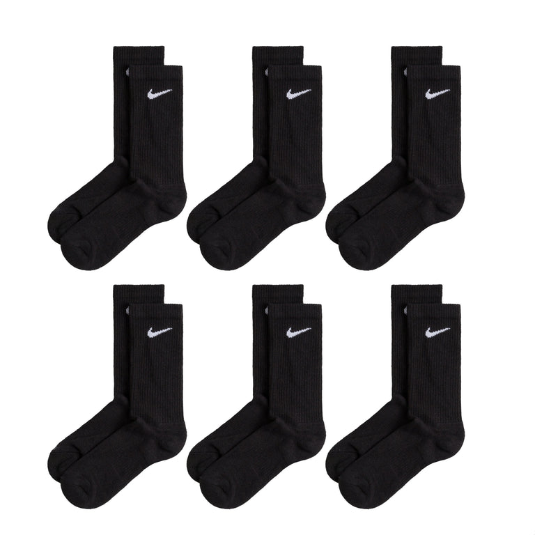 Nike Everyday Cushioned Crew Socks 6 Pack - M / Black
