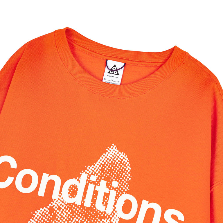 Nike	ACG Tuff Fleece Therma-Fit Crew-Neck Sweatshirt - XL / Safety Orange - 3