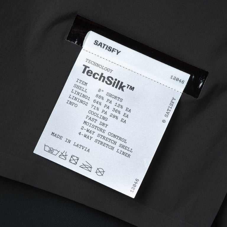 Satisfy TechSilk 8" Shorts - XL / Black - 6
