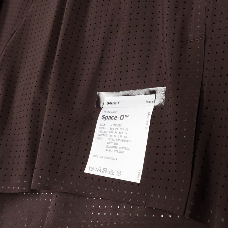 Satisfy Space-O 5 Shorts - S / Deep Mahogany - 4