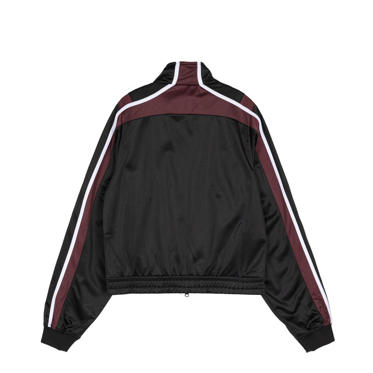 Martine Rose Shrunken Track Jacket - XS / Black / Burgundy - 2