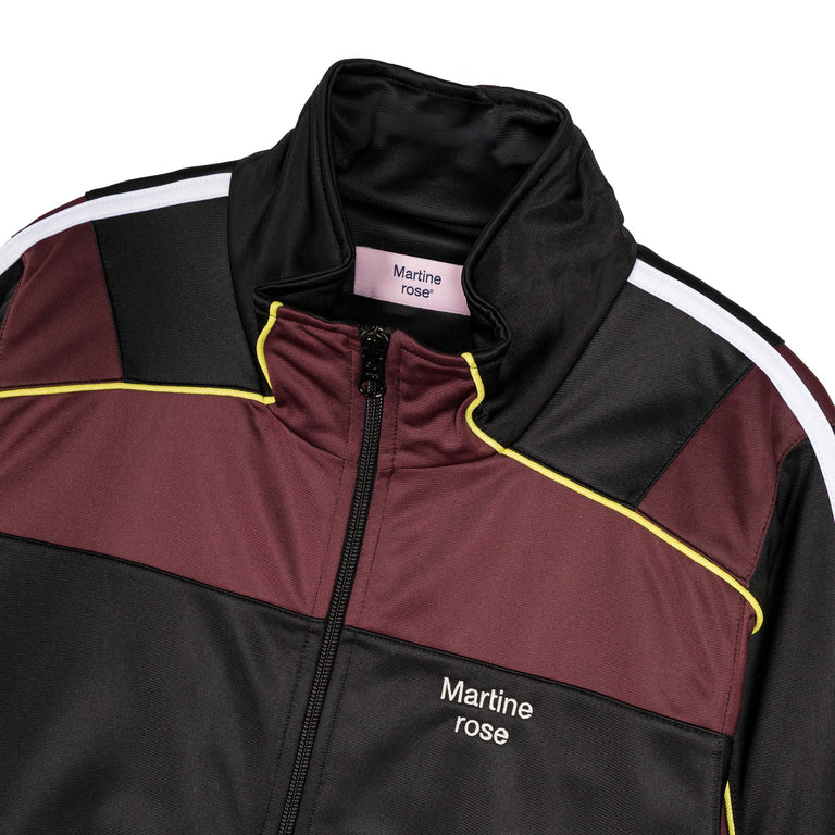 Martine Rose Shrunken Track Jacket - XS / Black / Burgundy - 3