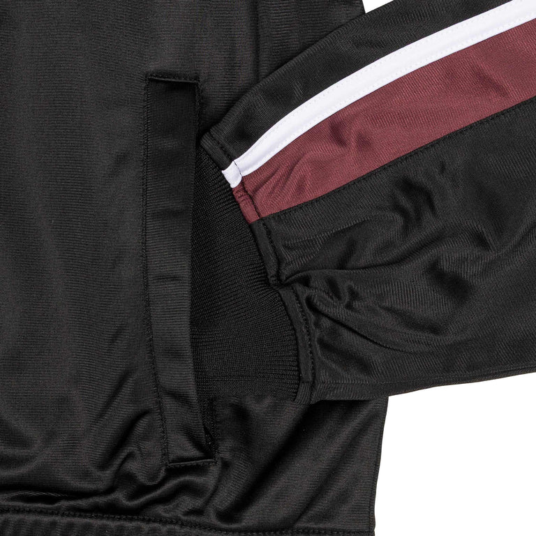 Martine Rose Shrunken Track Jacket - XS / Black / Burgundy - 4