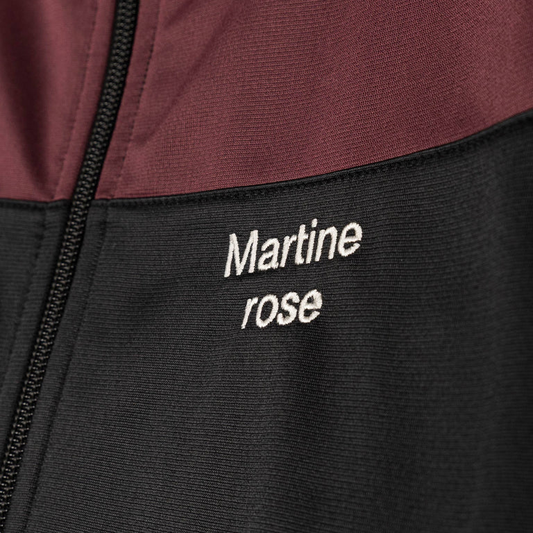 Martine Rose Shrunken Track Jacket - XS / Black / Burgundy - 5
