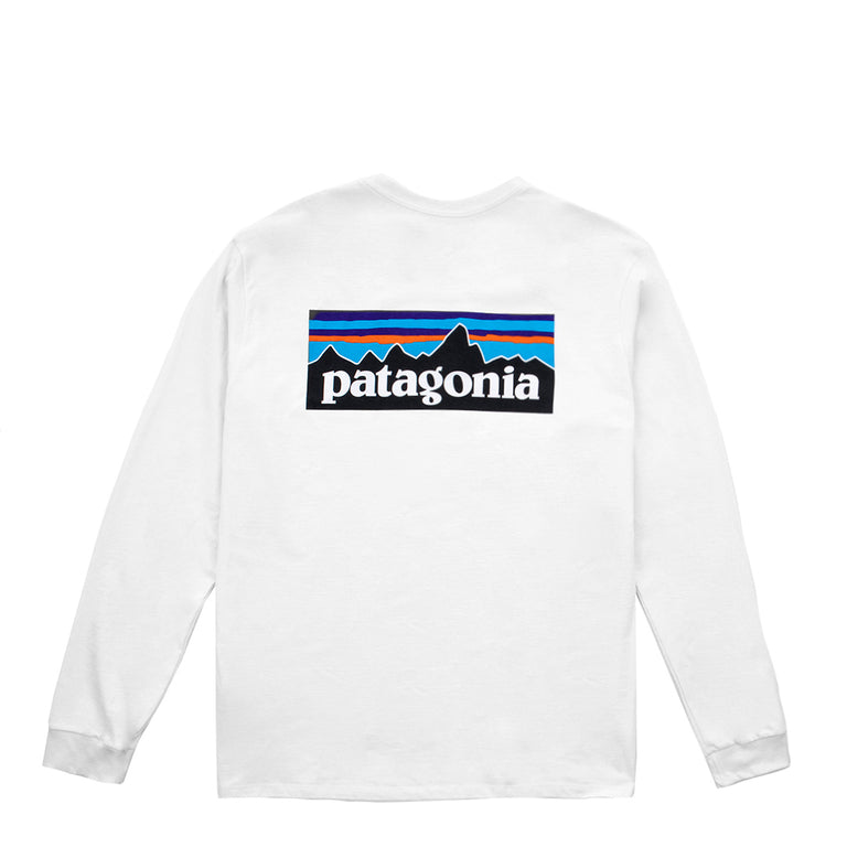 Patagonia L/S P-6 Logo Responsibili-Tee - S / White
