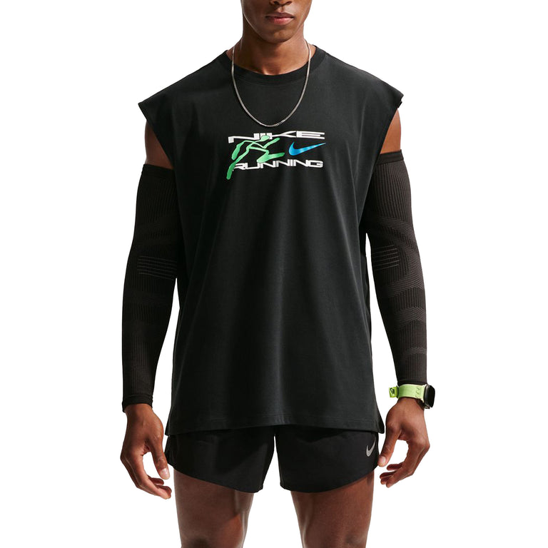 Nike	Dri-Fit Sleeveless Running T-Shirt - S / Black - 3