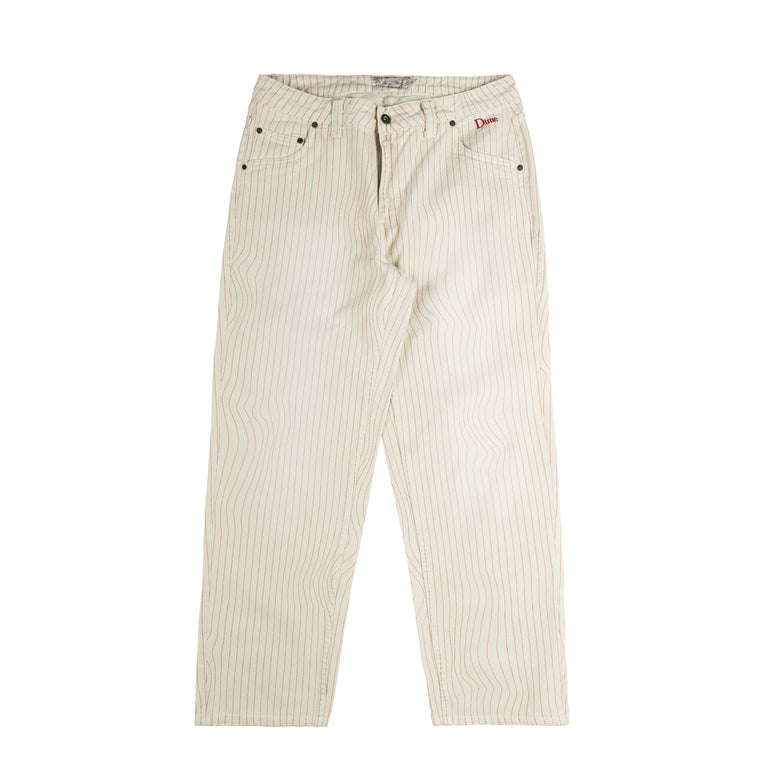 Dime Classic Relaxed Denim Pants - 30 / Warm White Striped
