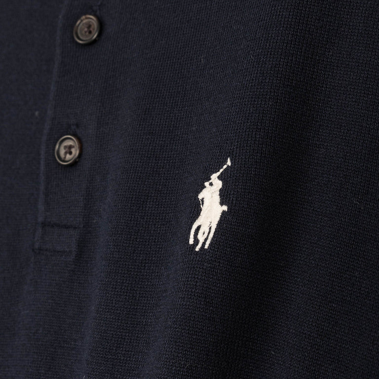 Polo Ralph Lauren Cotton Polo-Collar Jumper - M / Hunter Navy - 3