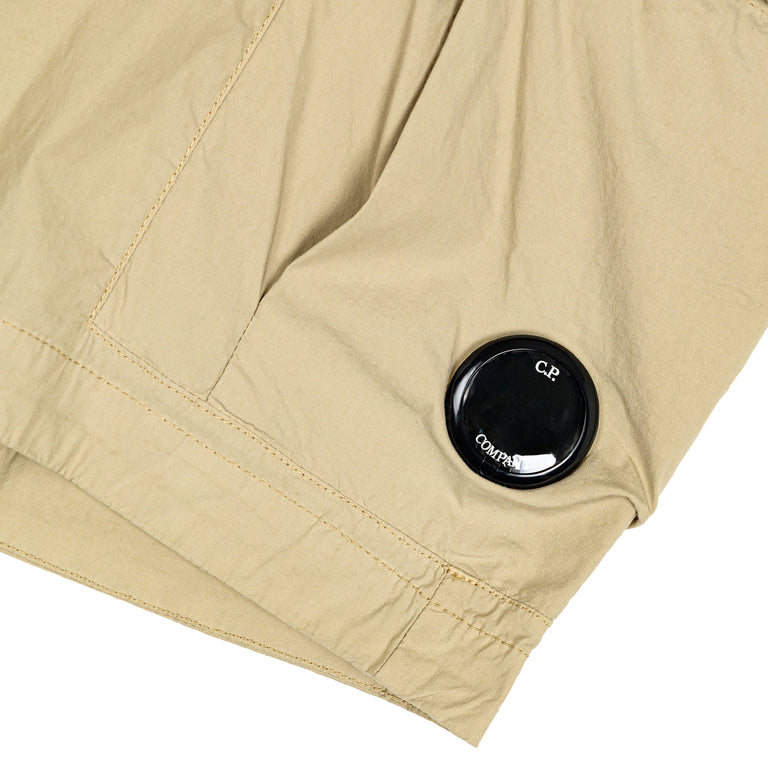 C.P. Company 50 Fili Stretch Cargo Shorts - 52 / Moss Gray - 4