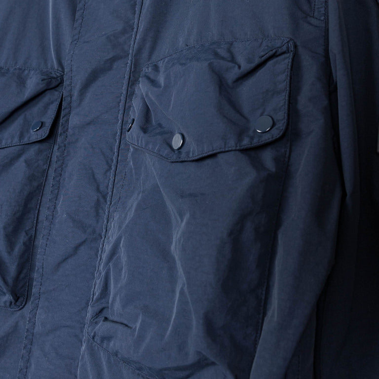 C.P. Company Flatt Nylon Mixed Goggle Overshirt - XL / Midnight Navy - 5