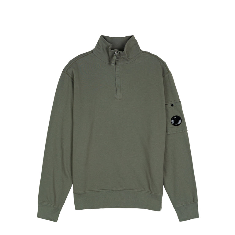 C.P. Company Light Fleece Half Zip Lens Sweatshirt - M / Gunmetal
