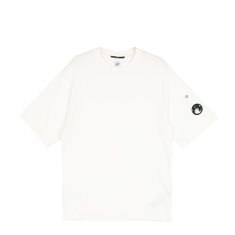 C.P. Company	Light Fleece Short Sleeve Sweatshirt - S / Gauze White

