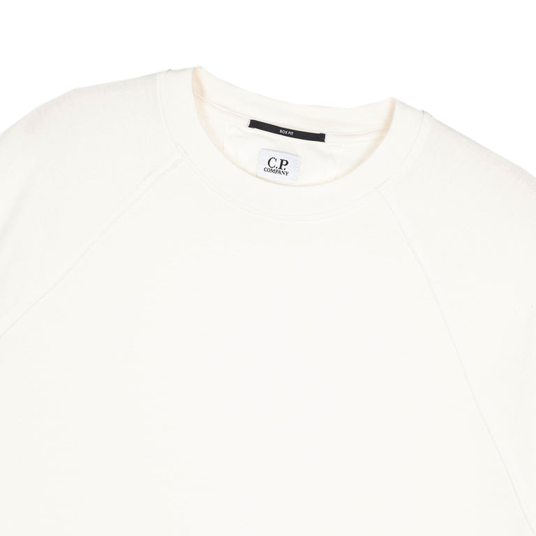 C.P. Company	Light Fleece Short Sleeve Sweatshirt - M / Gauze White - 2