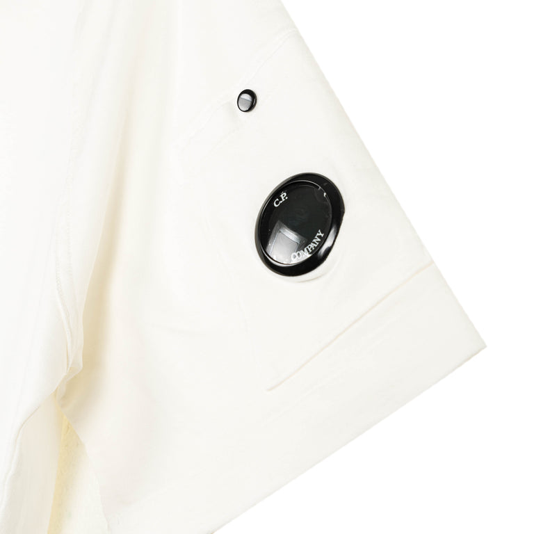 C.P. Company	Light Fleece Short Sleeve Sweatshirt - M / Gauze White - 3
