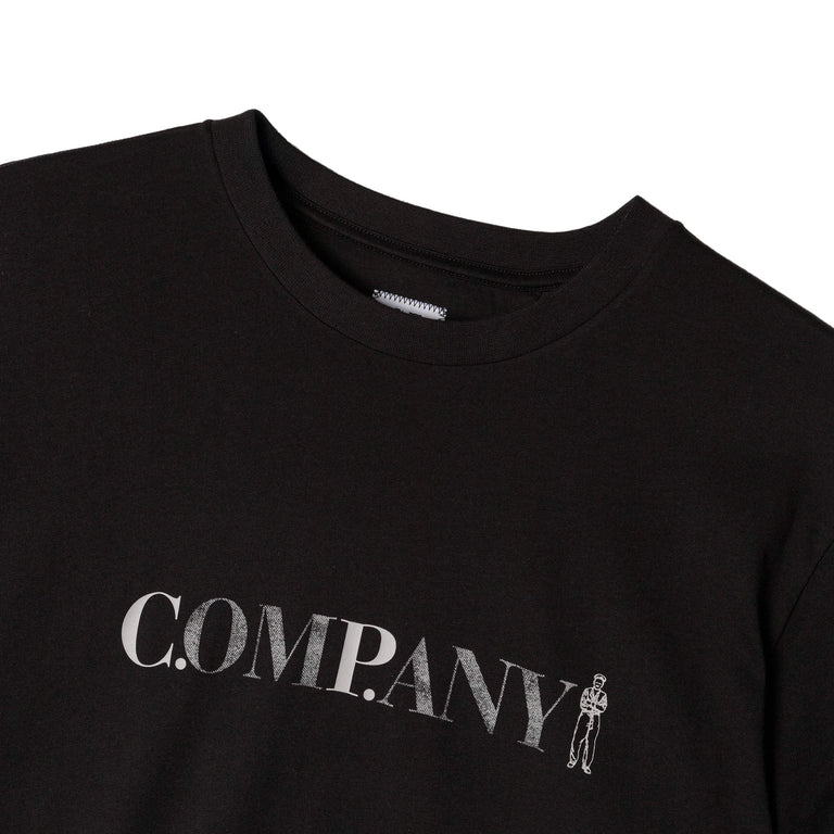 C.P. Company	30/1 Jersey Short Sleeve Chest Logo T-Shirt - XL / Black - 2