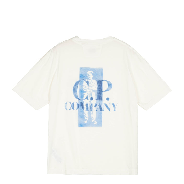 C.P. Company Jersey Comfort Logo T-Shirt - S / Gauze White
