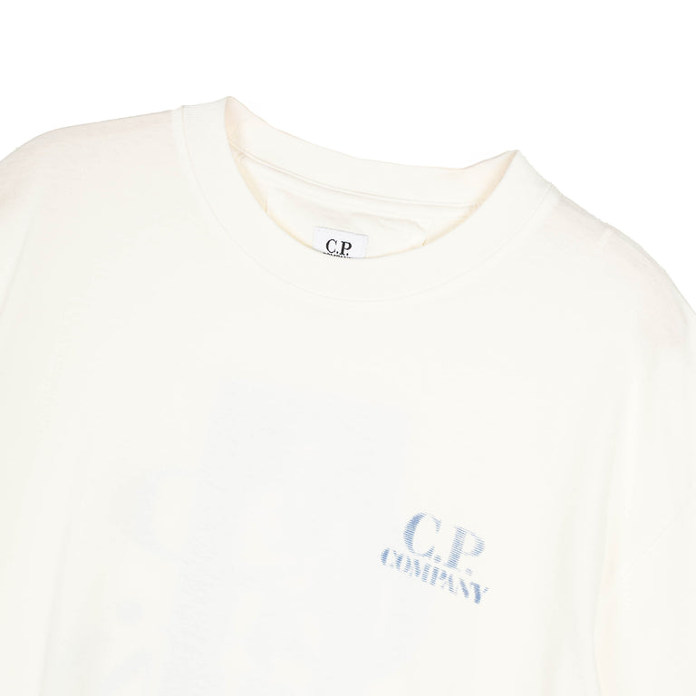 C.P. Company Jersey Comfort Logo T-Shirt - XL / Gauze White - 3