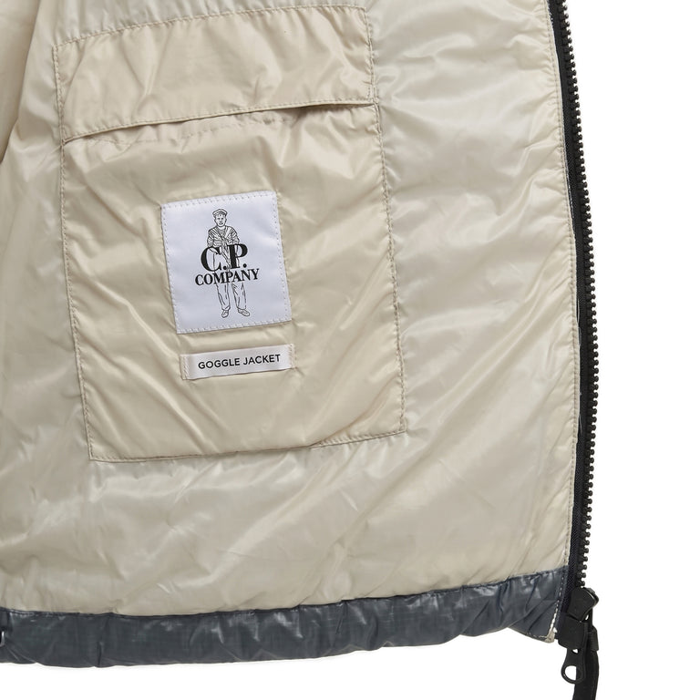 C.P. Company D.D. Shell Goggle Chest Pocket Jacket - XXL / Silver Birch - 6