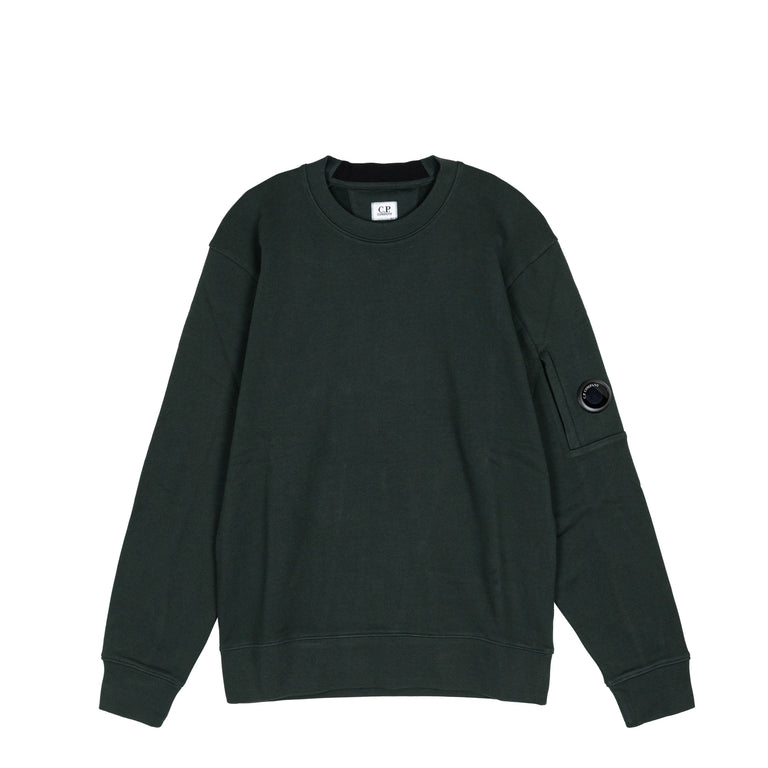 C.P. Company Diagonal Raised Fleece Crew Neck Lens Sweatshirt - L / Ponderosa Pine - 1