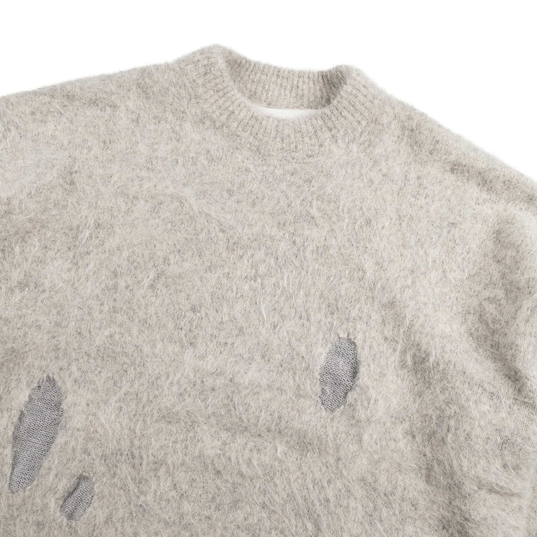 New Amsterdam Surf Association Alpaca Blend Crewneck - L/XL / Grey - 3