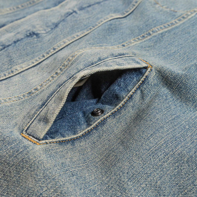 Martine Rose Padded Denim Jacket - XS / Blue Patchwork Wash - 3