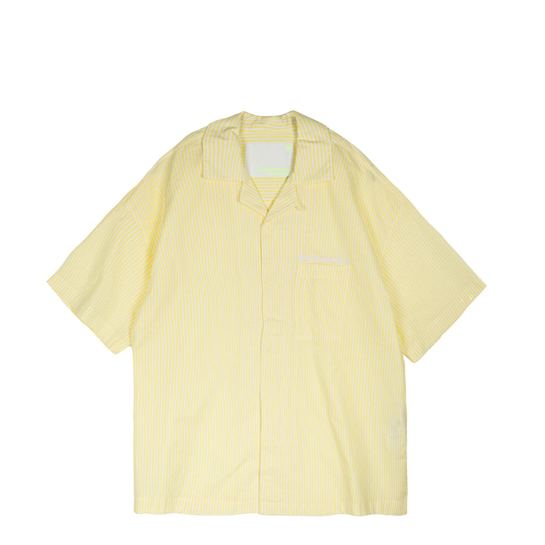 New Amsterdam Surf Association Wijk Shirt Short Sleeves - L / Yellow / Stripe

