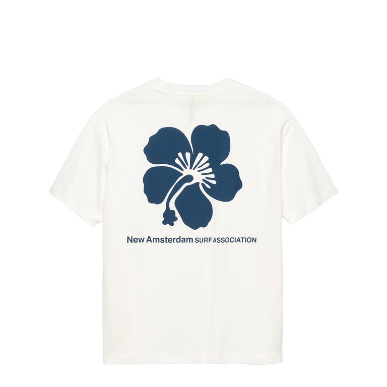 New Amsterdam Surf Association Hibiscus Tee - XL / Washed White
