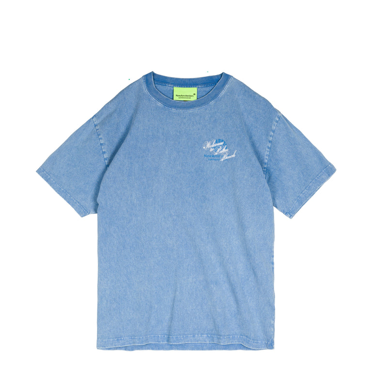 New Amsterdam Surf Association Welcome To Palm Beach Tee - L / Blue - 2