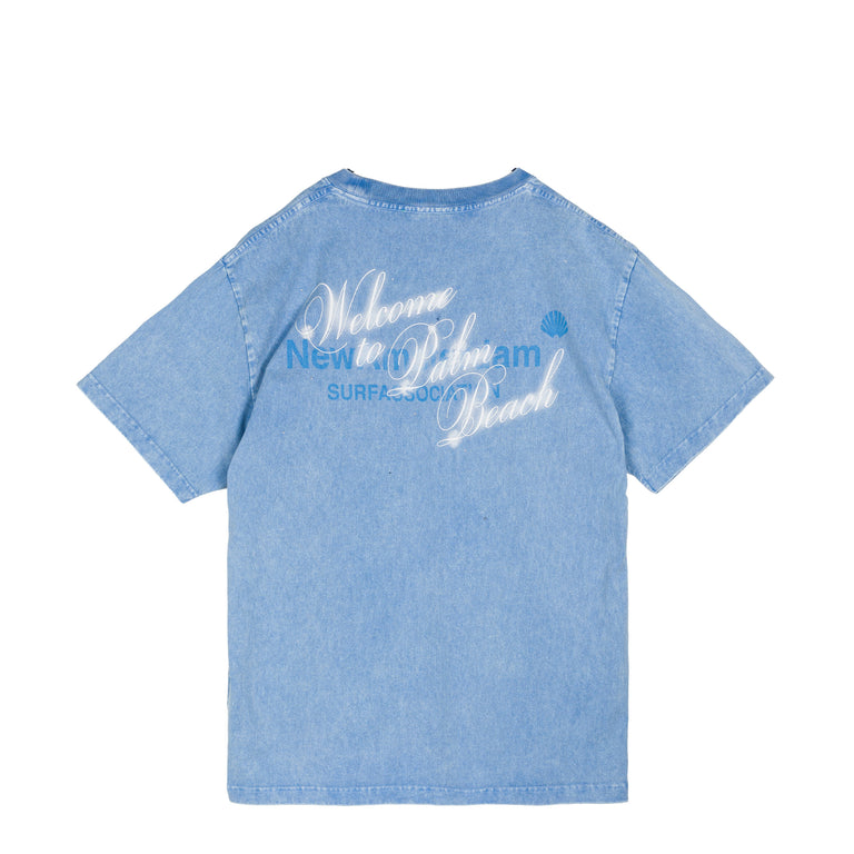 New Amsterdam Surf Association Welcome To Palm Beach Tee - L / Blue
