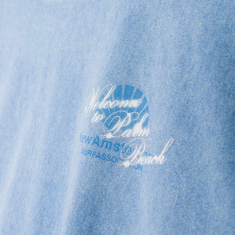 New Amsterdam Surf Association Welcome To Palm Beach Tee - L / Blue - 4