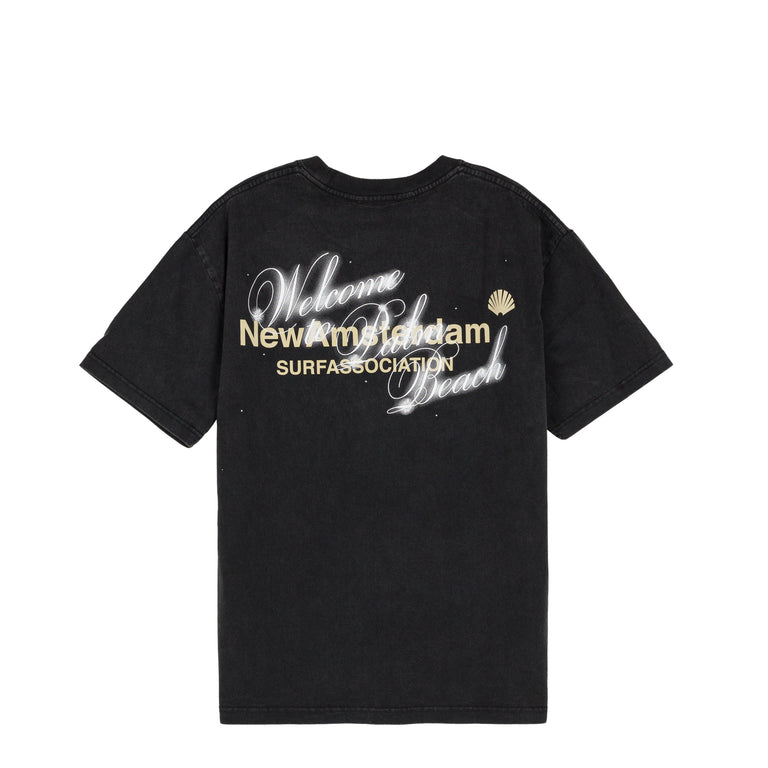 New Amsterdam Surf Association Welcome To Palm Beach Tee - L / Antracite
