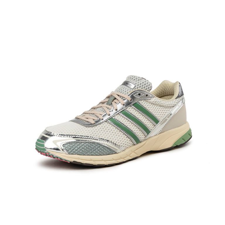 Adidas Adizero Adios OG - 44 2/3 / Cream White / Preloved Green / Dark Brown - 2