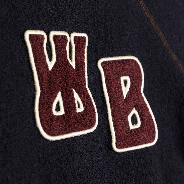 Wales Bonner October Varsity Jacket - M / Navy - 5