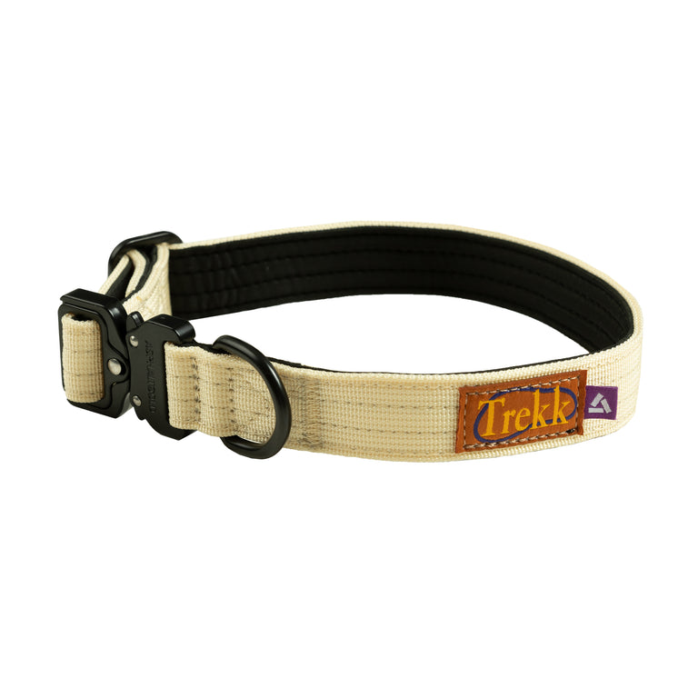 Trekk Dog Collar - S / Creme / Black
