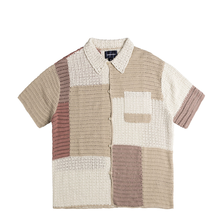 thisisneverthat Block Crochet Knit Shirt - S / Ivory - 1
