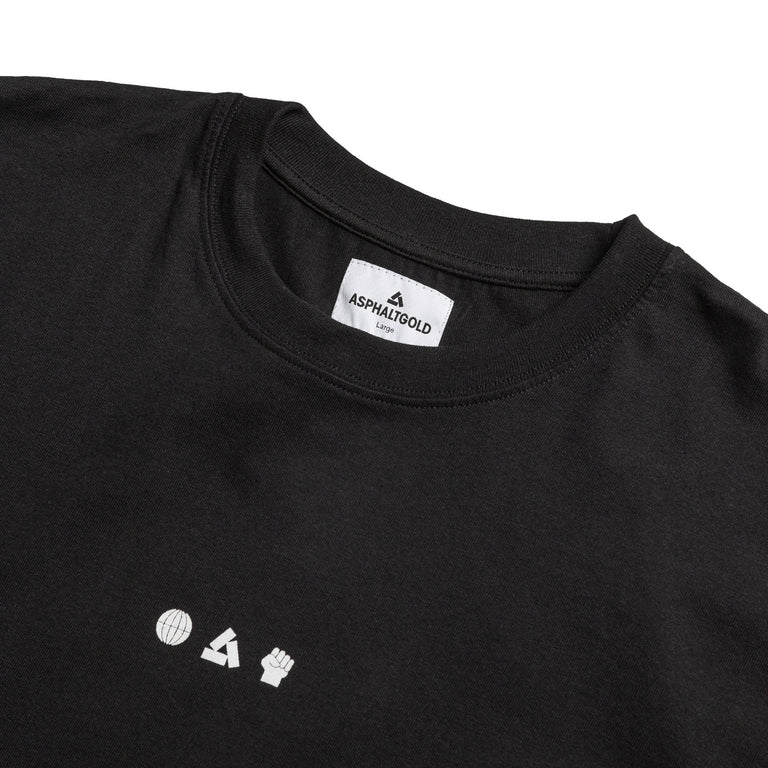 Asphaltgold We all dance the same Earth T-Shirt *united* - S / Black / White - 3