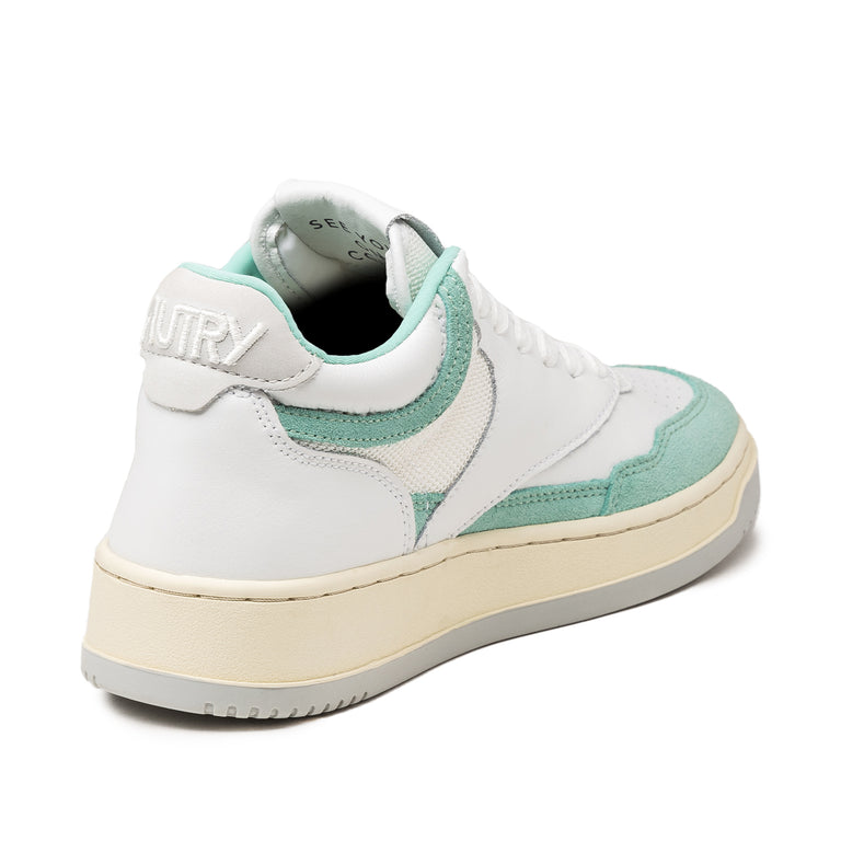 Autry Open Mid W - 36 / White / Acquamarine - 3