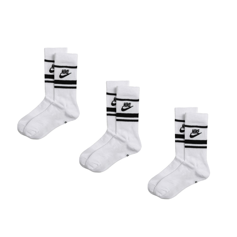 Nike Everyday Essential Crew Socks 3 Pack - S / White / Black / Black
