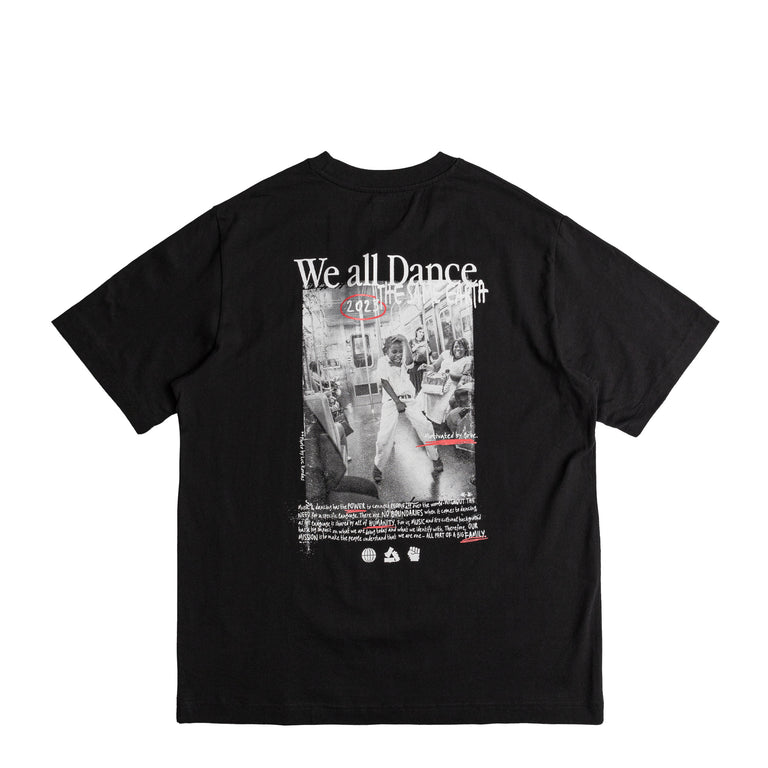 Asphaltgold We all dance the same Earth T-Shirt *joyful* - XS / Black / White
