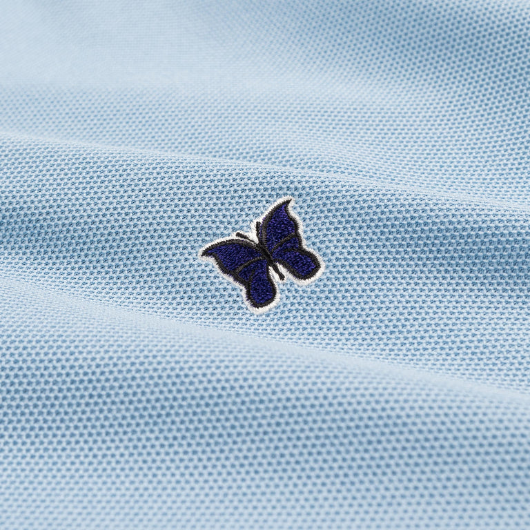 Needles Polo Shirt - Poly Pique - M / Sax - 2