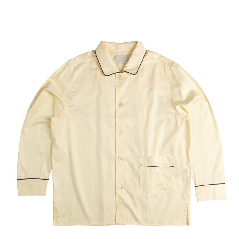 HAY Outline Pyjama L/S Shirt - M-L / Soft Yellow
