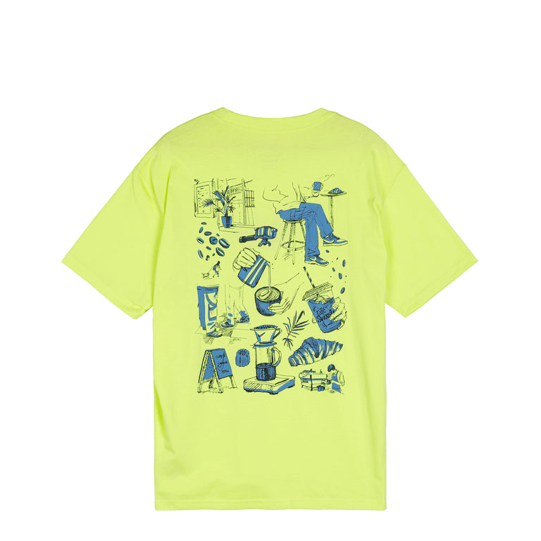 Nike Cafe Swoosh Illustration T-Shirt - S / Light Lemon Twist
