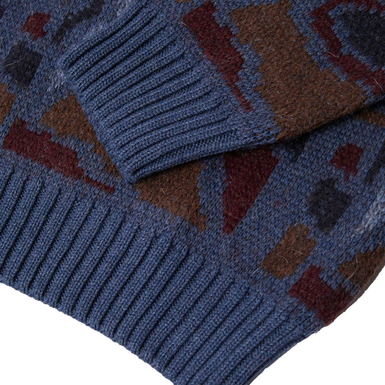 By Parra Repeat FTP Booster Knitted Pullover - L / Blue - 3