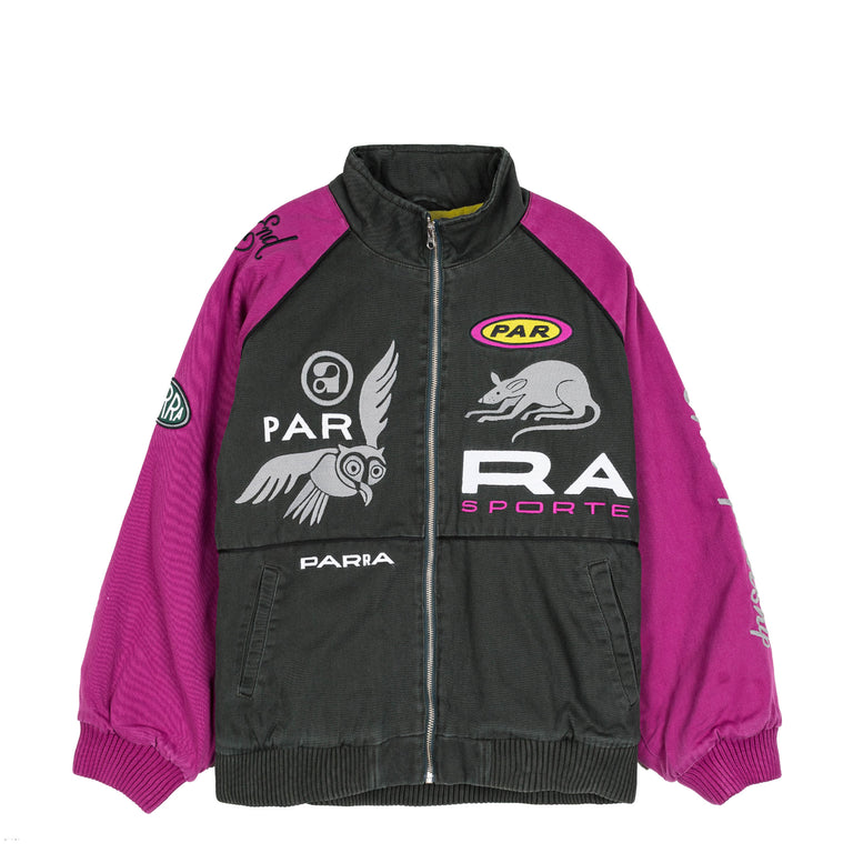 By Parra Owl Meets Rat Racing Jacket - L / Purple Pink
