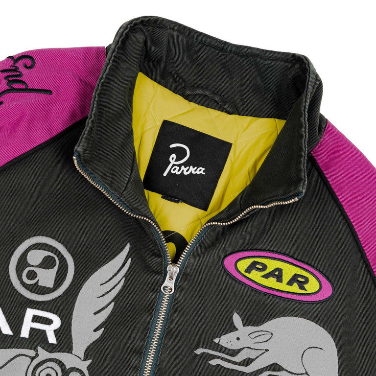 By Parra Owl Meets Rat Racing Jacket - L / Purple Pink - 4