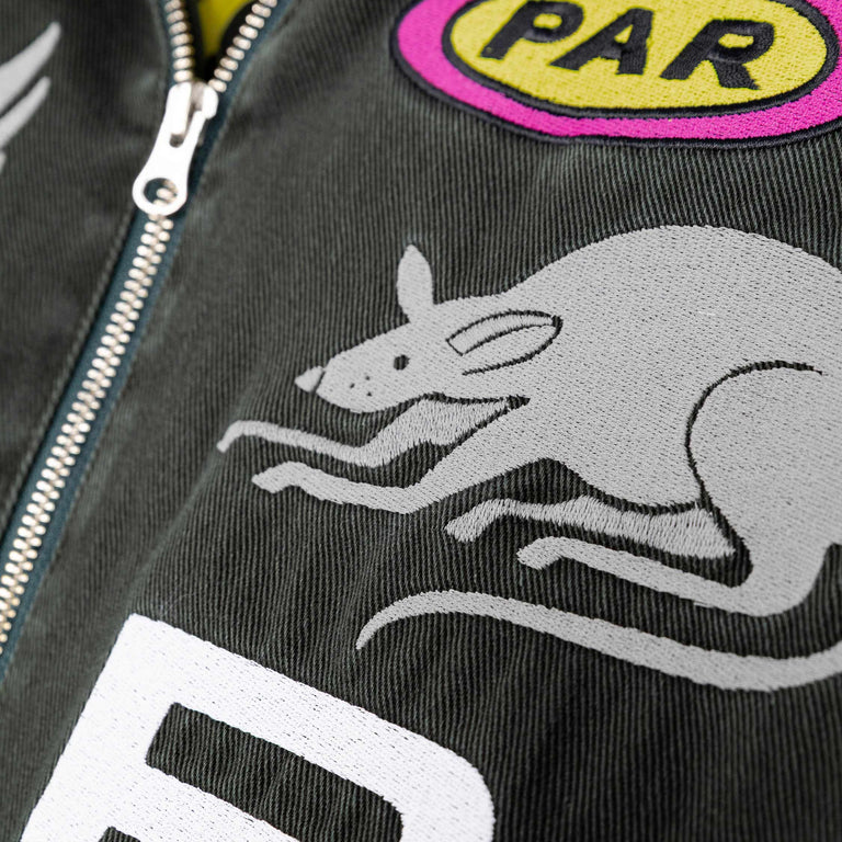By Parra Owl Meets Rat Racing Jacket - L / Purple Pink - 6