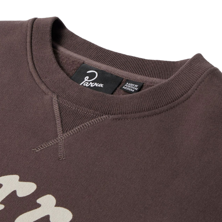 By Parra Gasoline Crew Neck Sweatshirt - M / Brown - 4