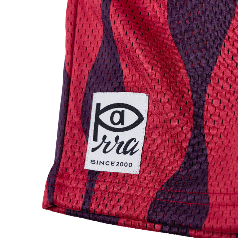 By Parra Waved Mesh Shorts - S / Red - 4