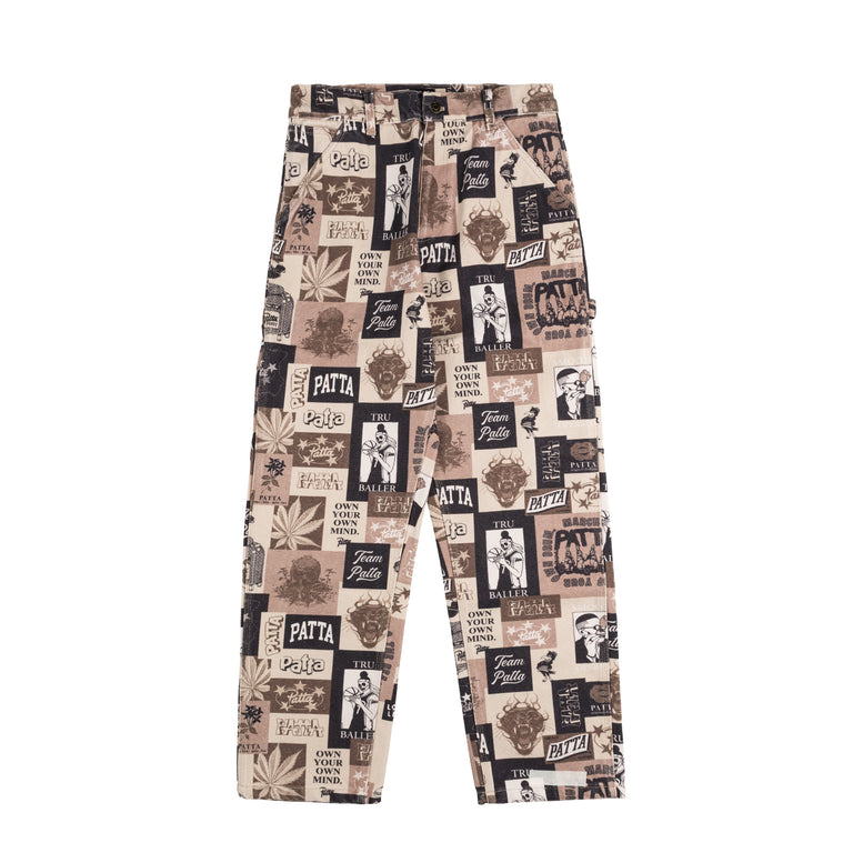 Patta Collage Canvas Pants - 32 / Multi

